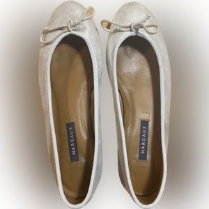 Margaux NY Silver Ballet Flats 38W